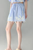 Blau gestreifte Shorts