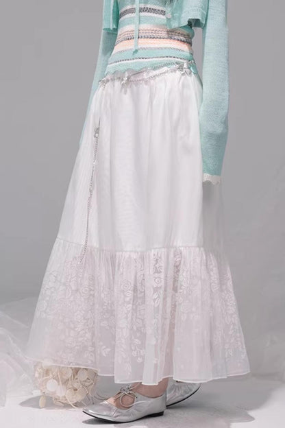 White Mist Gradient Skirt