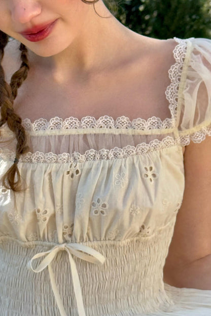 Whimsical White Rabbit Summer Dress