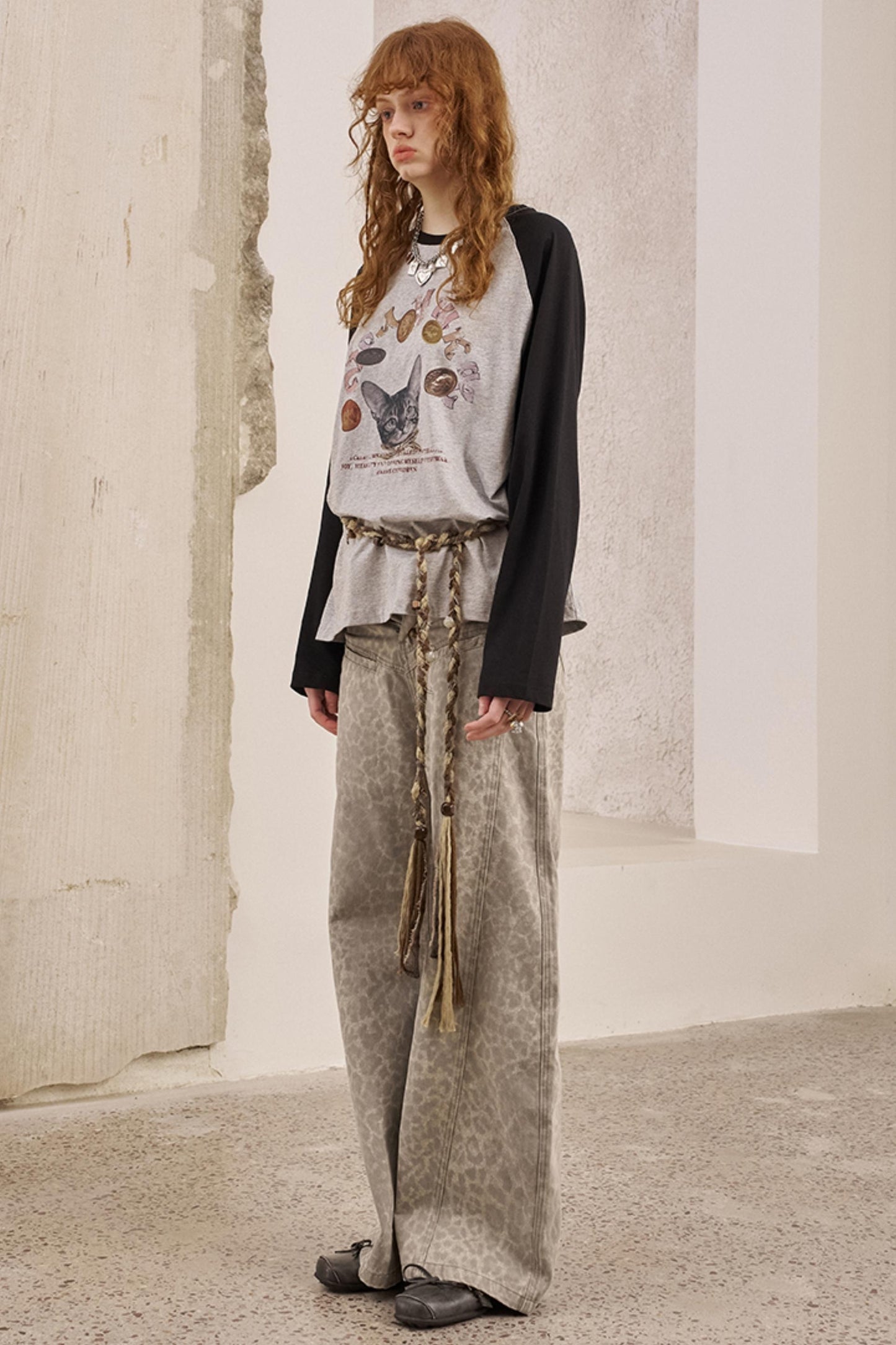 Loose Crew Neck Long Sleeve Top