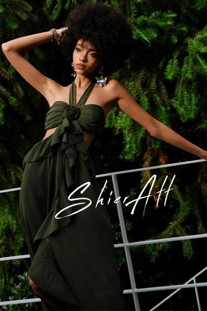 Wandering Wind Strappy Ruffled Dress