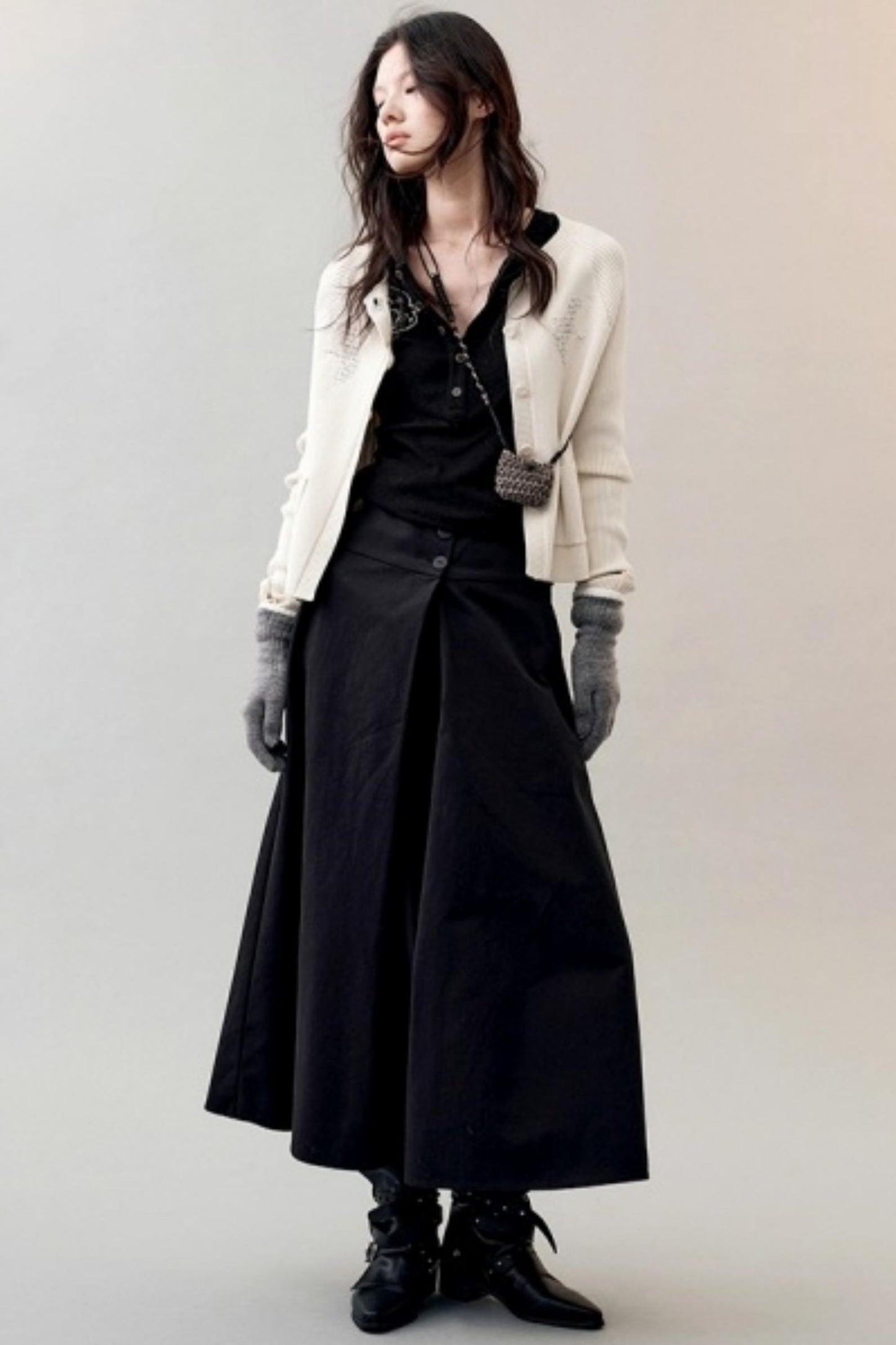 Patch Embroidered Knitted Cardigan