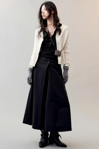 Patch Embroidered Knitted Cardigan