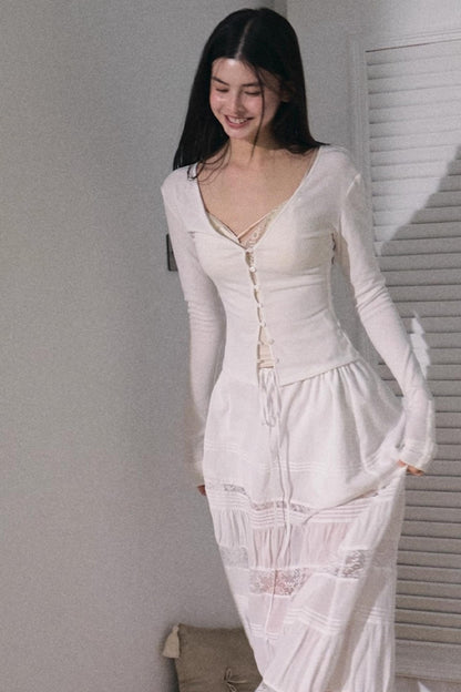 Bohemian Cotton Lace Skirt