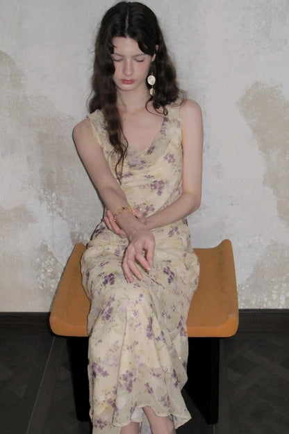Burnt Floral Jacquard Dress