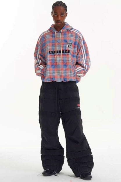 Patchwork-Plaid-Pullover