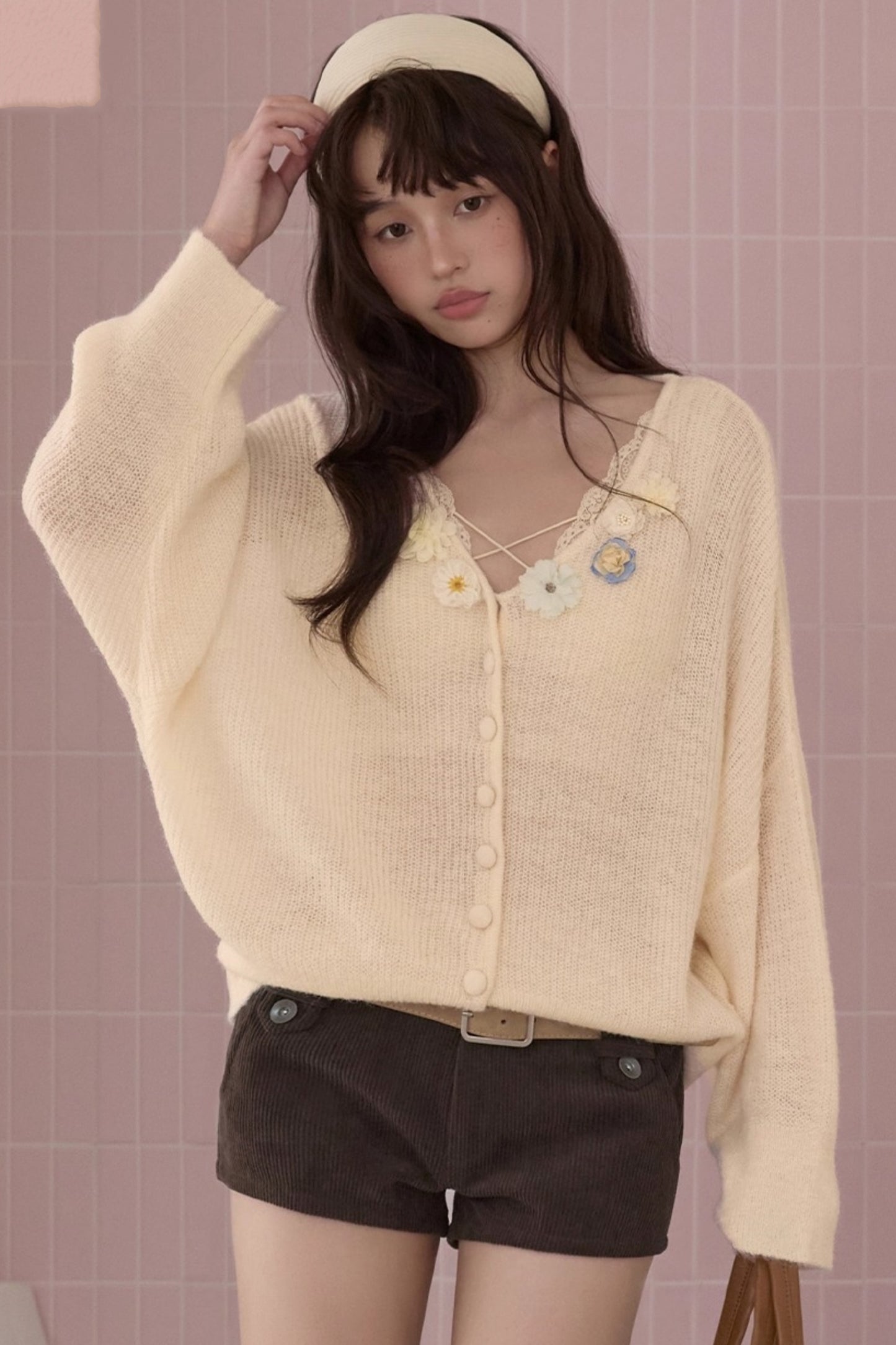 Sweet Floral Knit Sweater