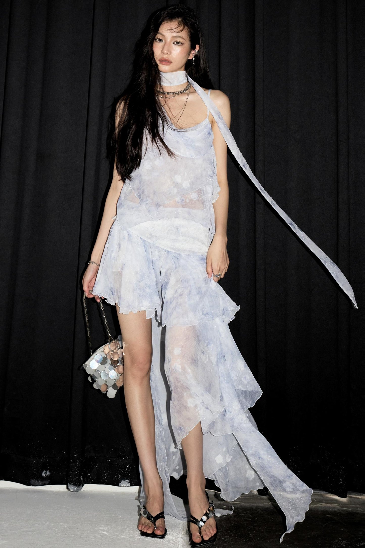 Aqua Halter Skirt Set-Up