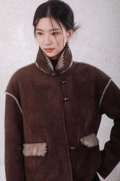 Brown Berry Plush Jacket