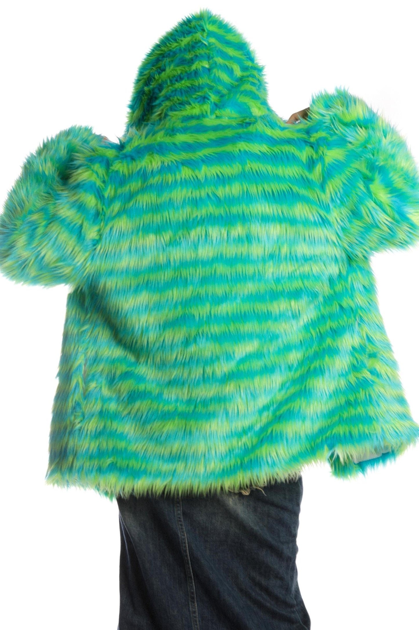 Green Fur Hooded Jacket