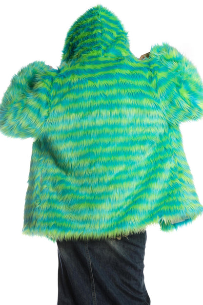 Green Fur Hooded Jacket