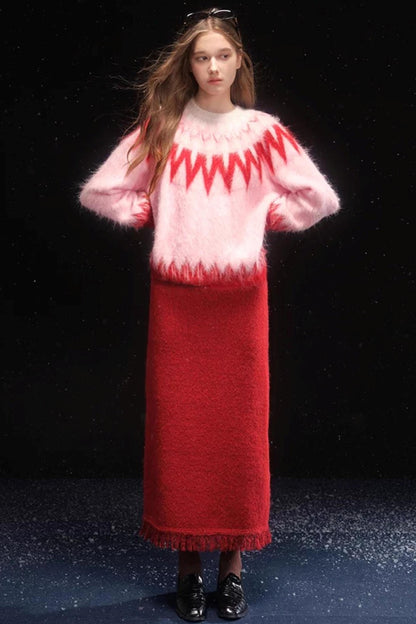Brushed Alpaca Fair Isle Sweater