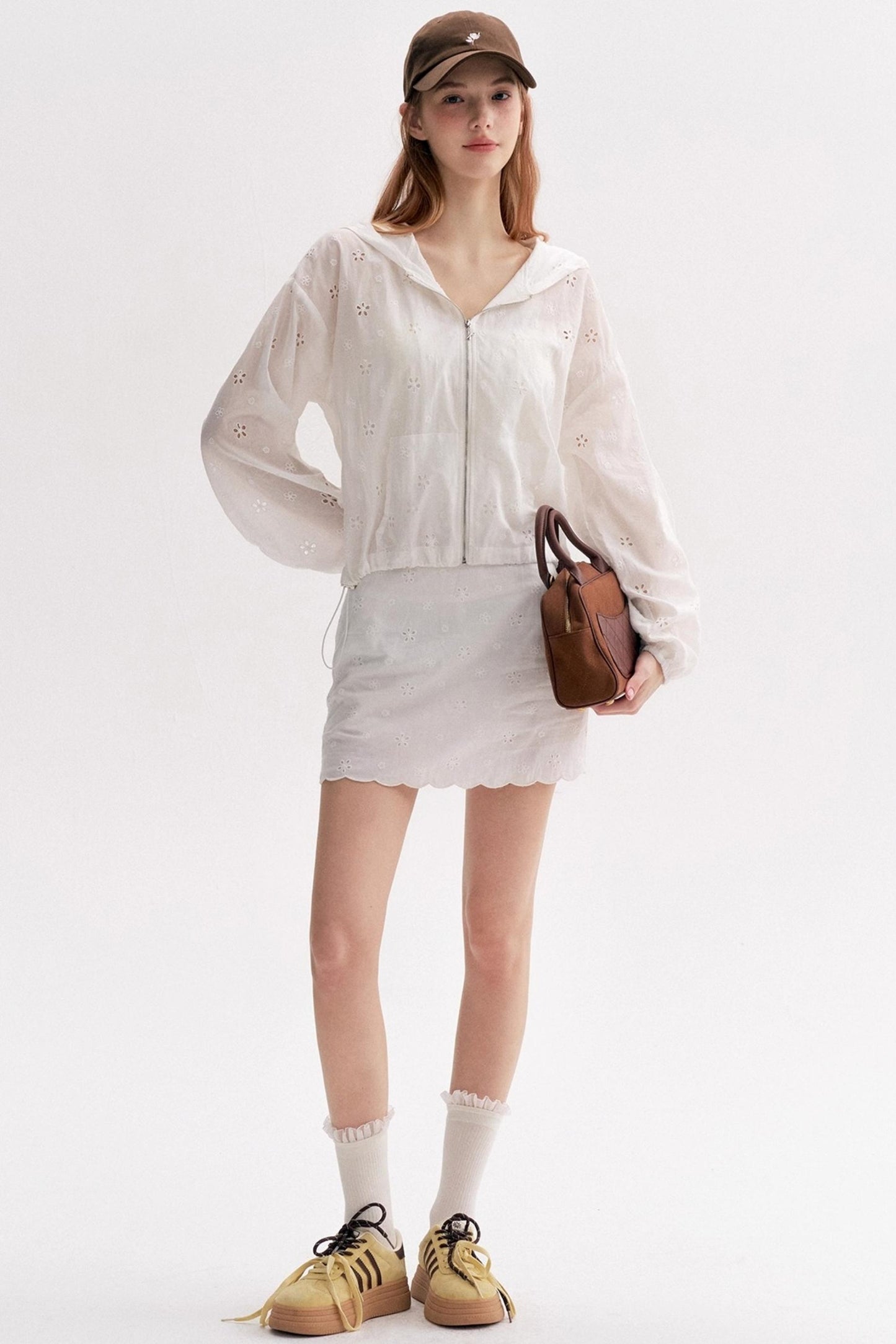 Cotton Lace Cropped Coat