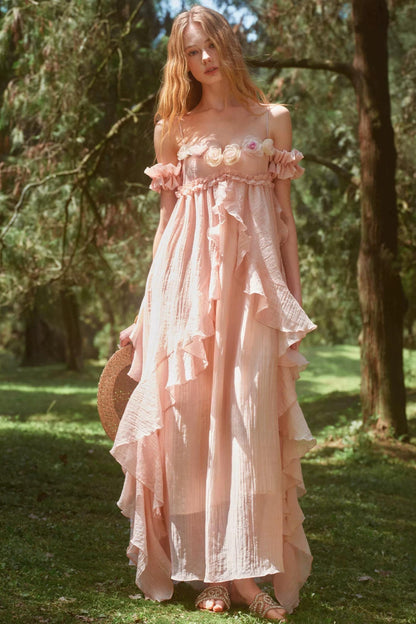 Vintage Tencel Rose Dress