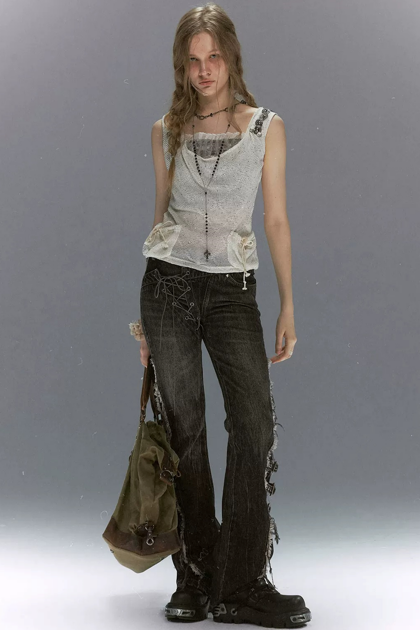 Diamond Sequin Texture Tank Top