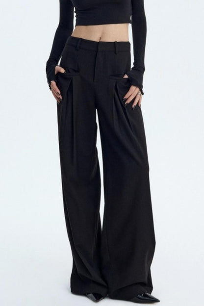 Intellectual Black Pleated Pants