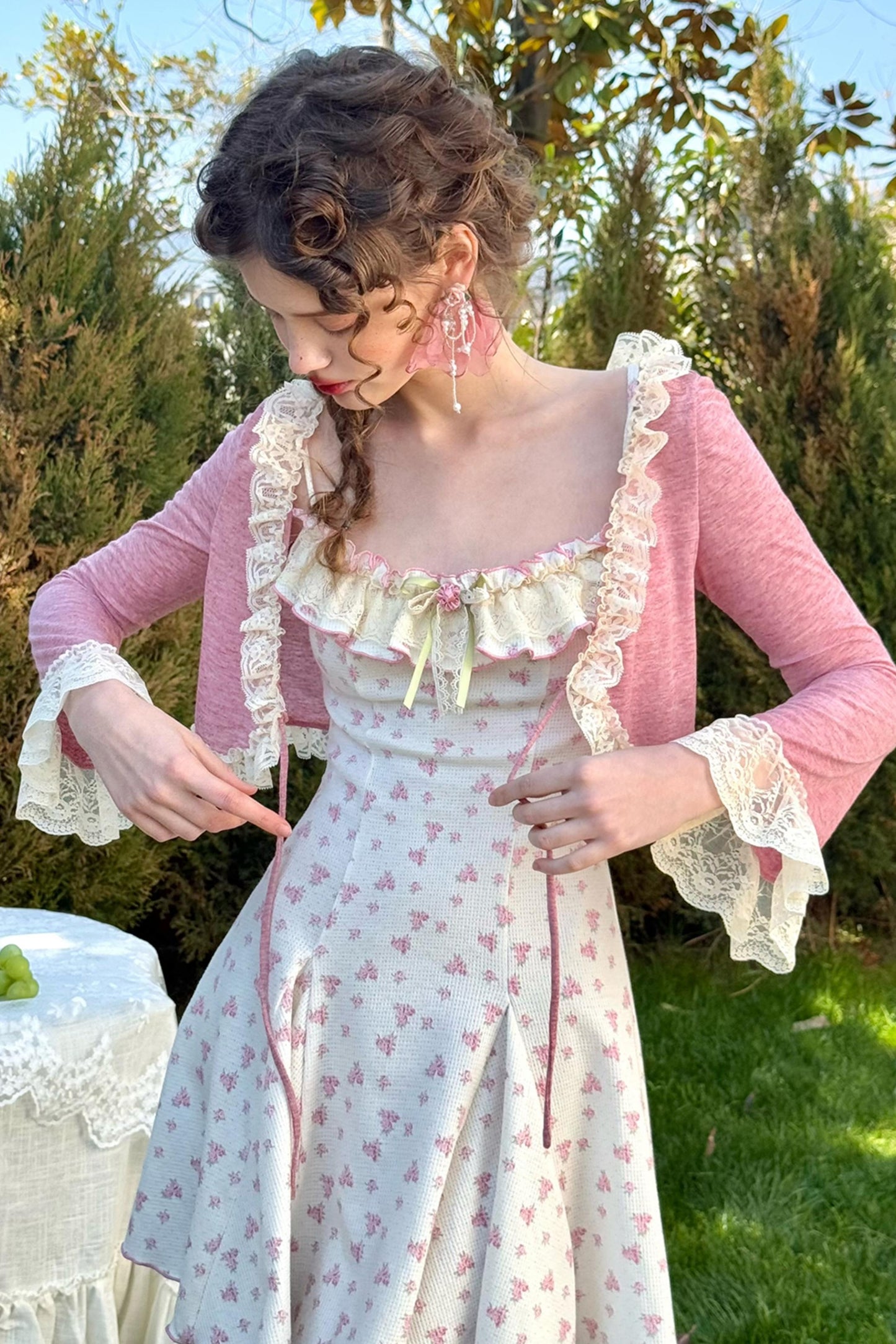 SeLace Rose Cardigan Dress Set-Up