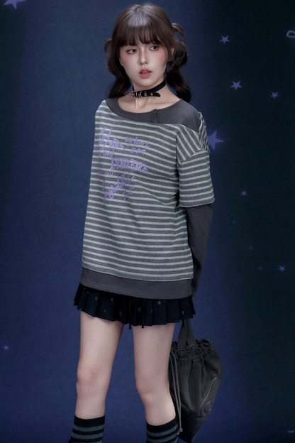 Striped Graffiti Spring Top