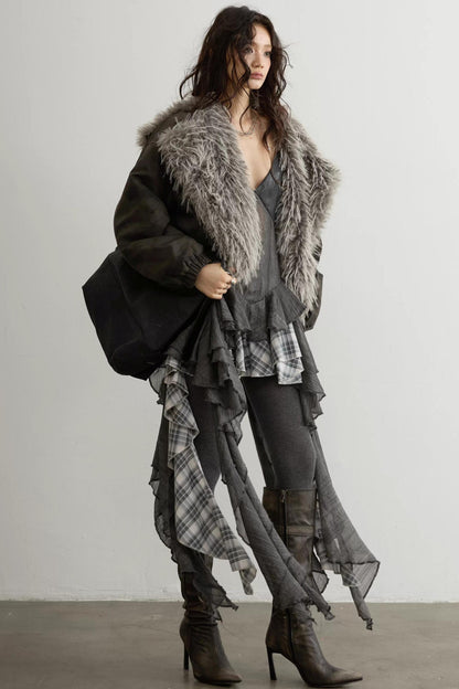 High-Waisted Aviator Jacket