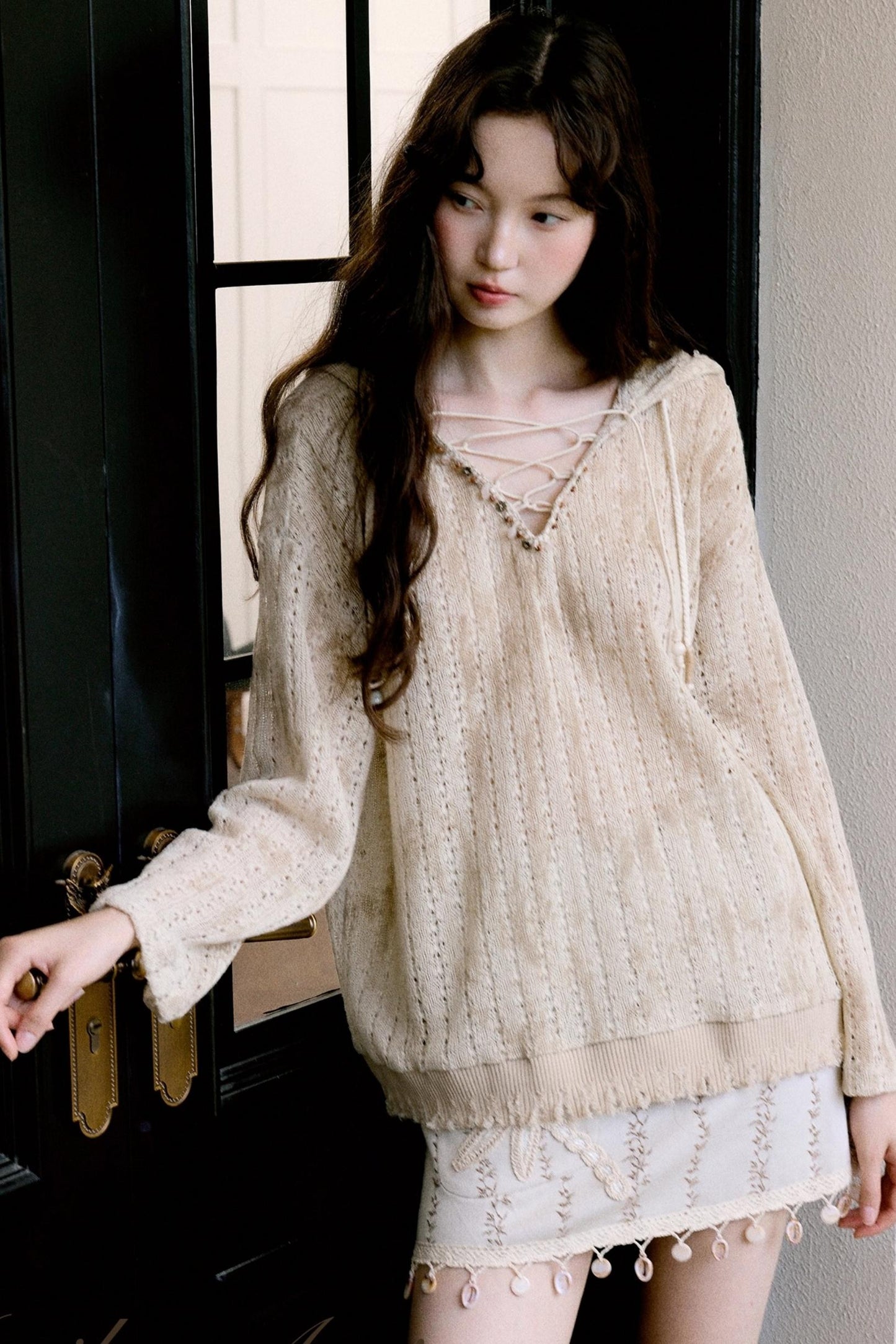 Original Neo-Bohemian Hooded Blouse