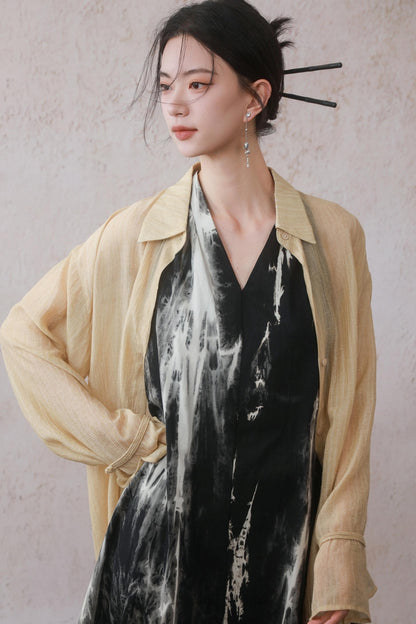 Twisted Flutter Tank Dress