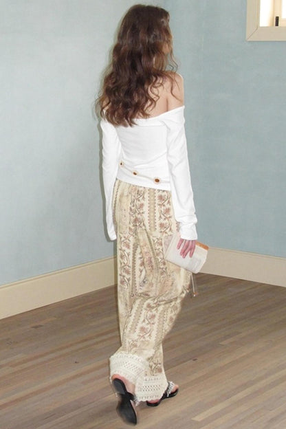 Neoclassical Vintage Lace Pants