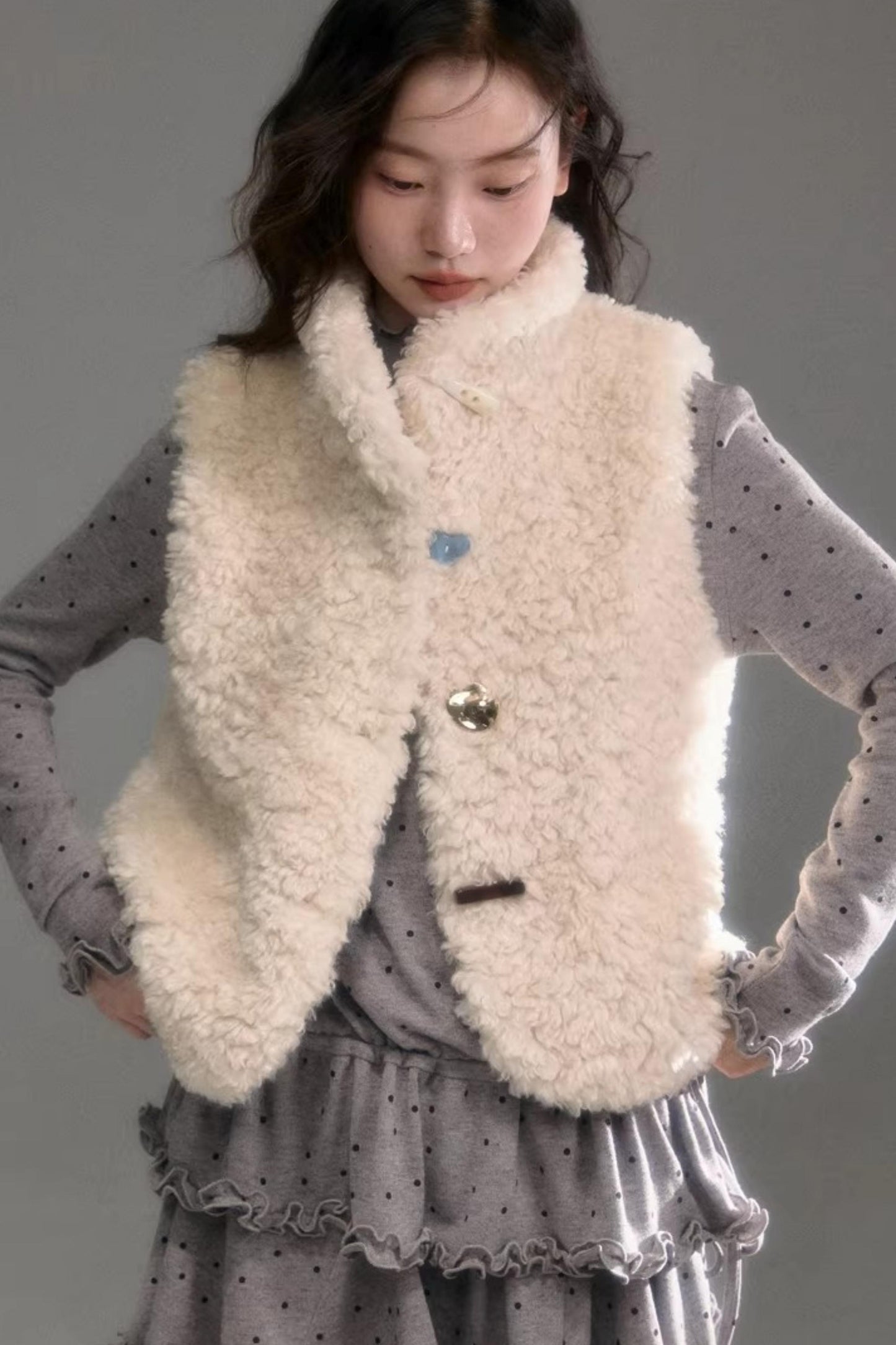 Teddy Curly Fur Vest Jacket