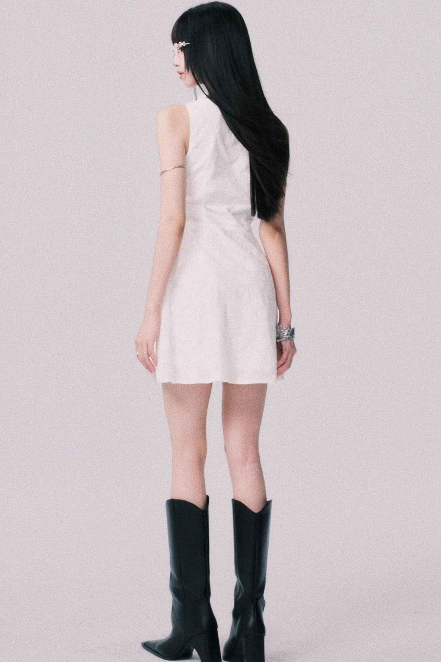 Summer Lace V-Neck Vest Dress