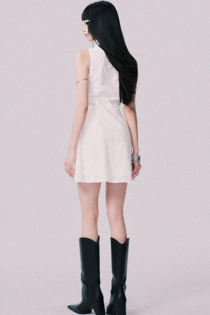 Summer Lace V-Neck Vest Dress