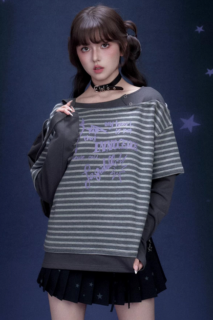 Striped Graffiti Spring Top