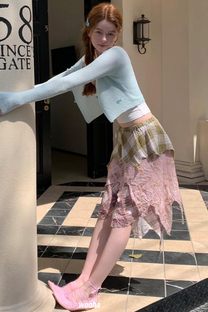 Summer Chic Checkered Skirt