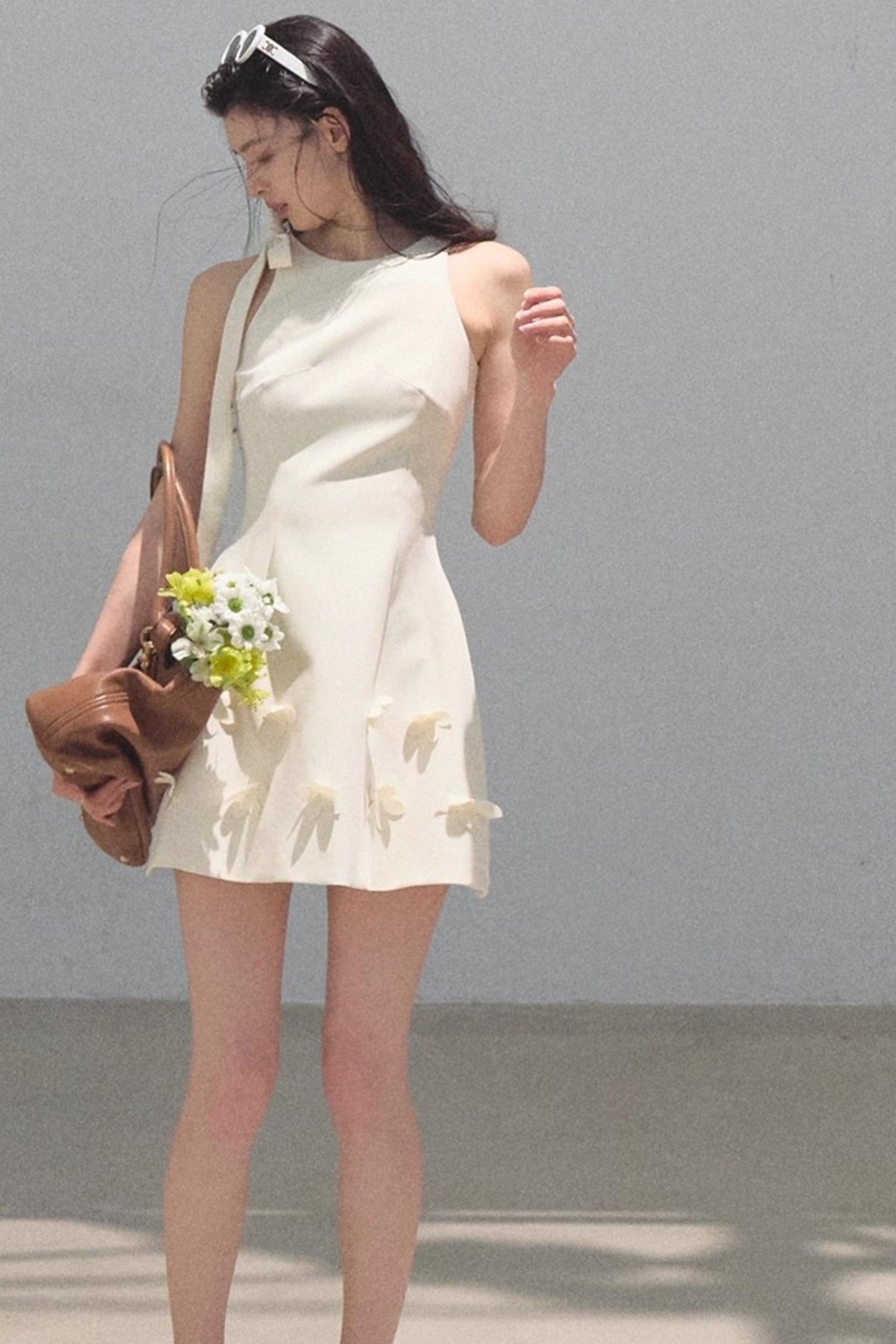 Floral Ribbon Waist Dress