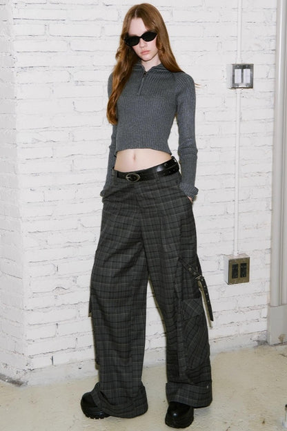 Stand-Up Collar Bottom Sweater