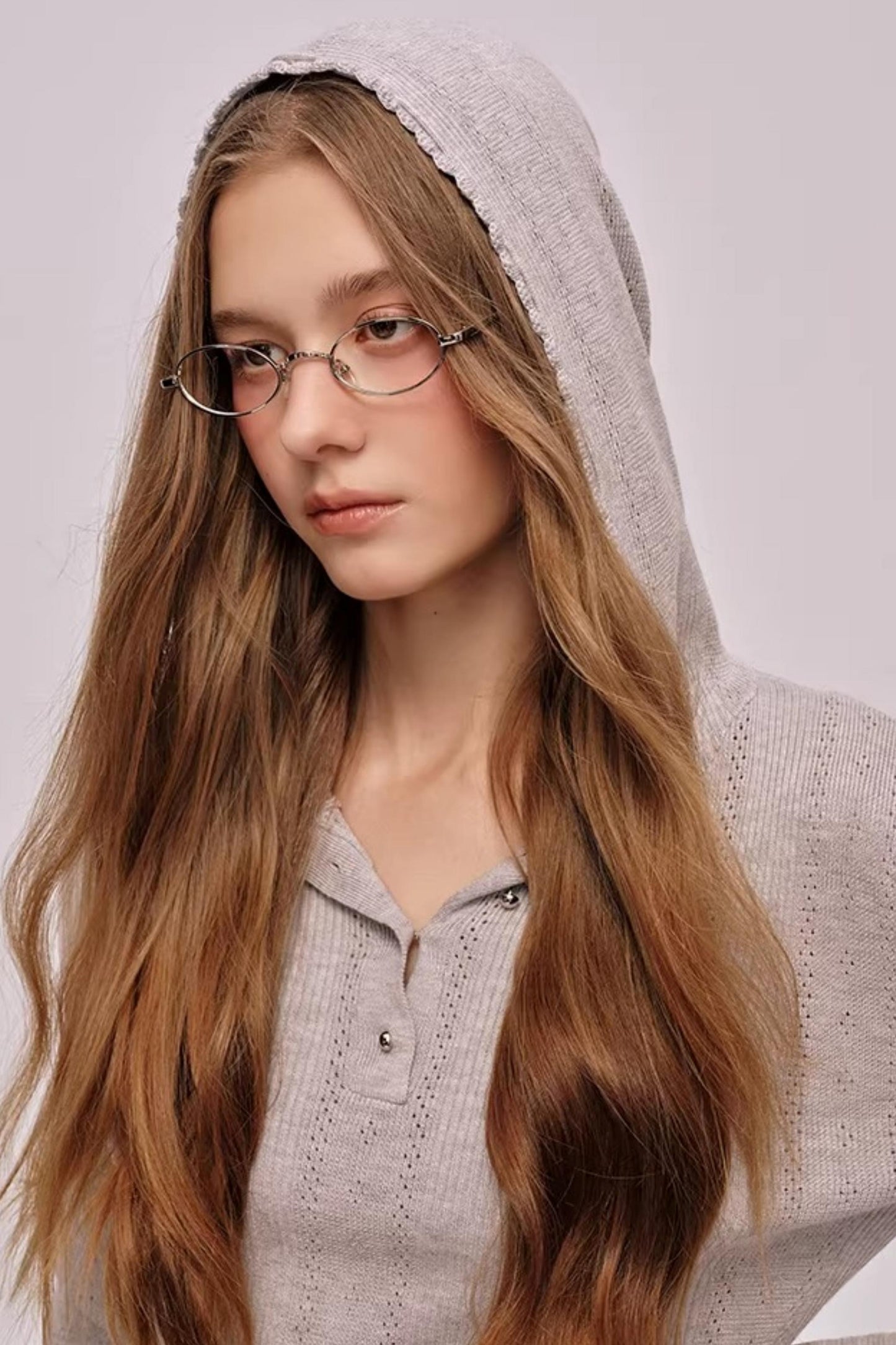 Sheep Wool Silk Hooded Sweater