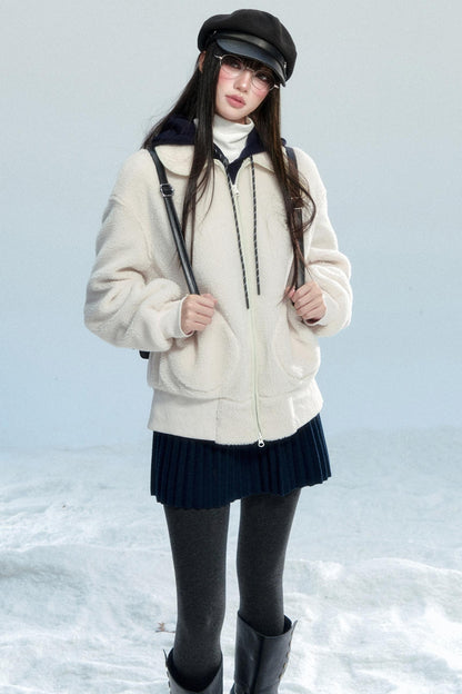 Retro Doll Collar Wool Jacket