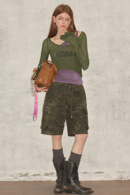 Holo Knit Asymmetric Top