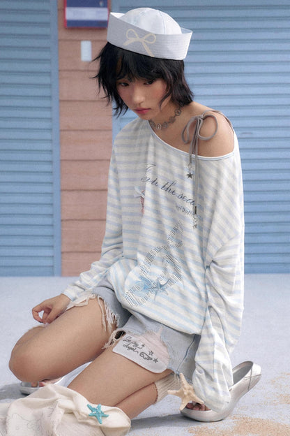 Light Blue Denim Shorts