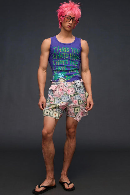 Money Printed Cargo Pants