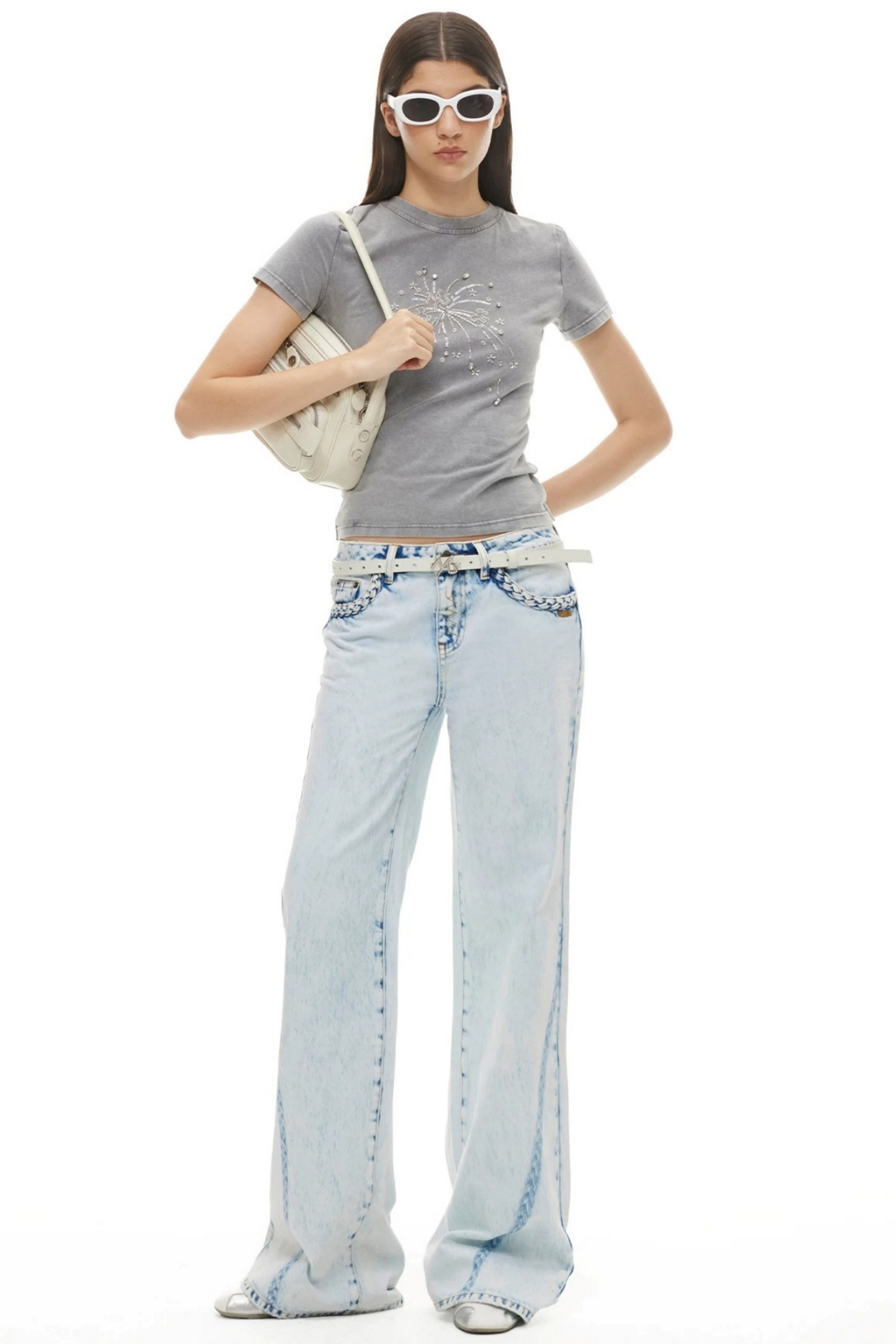 Heavy Washed Twill Jeans