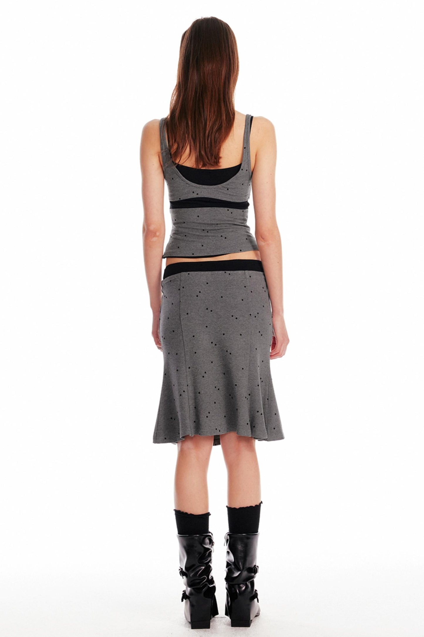 Summer Knit Suspender Skirt Set-Up