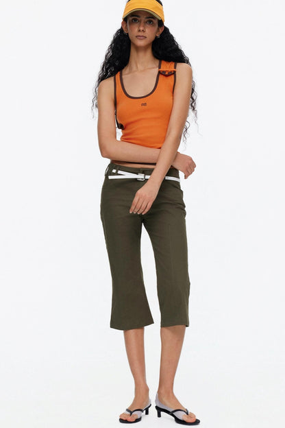 Asymmetrical Color-Blocking Tank Top