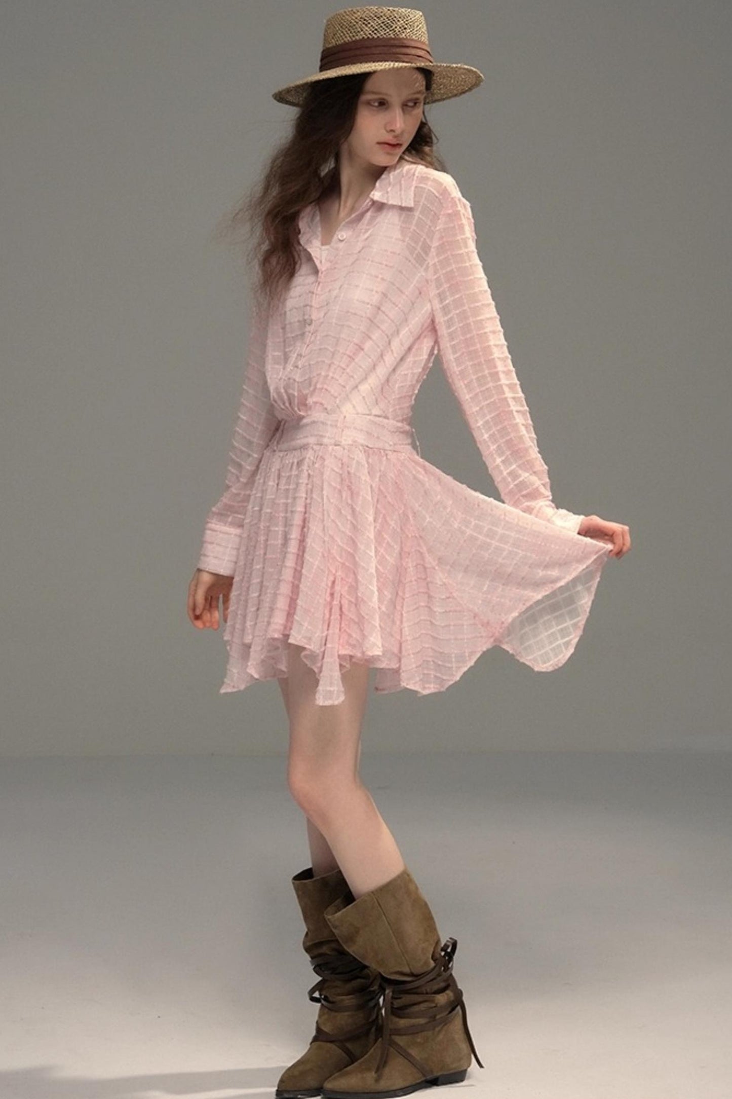 High-Tech Clear Check Dress