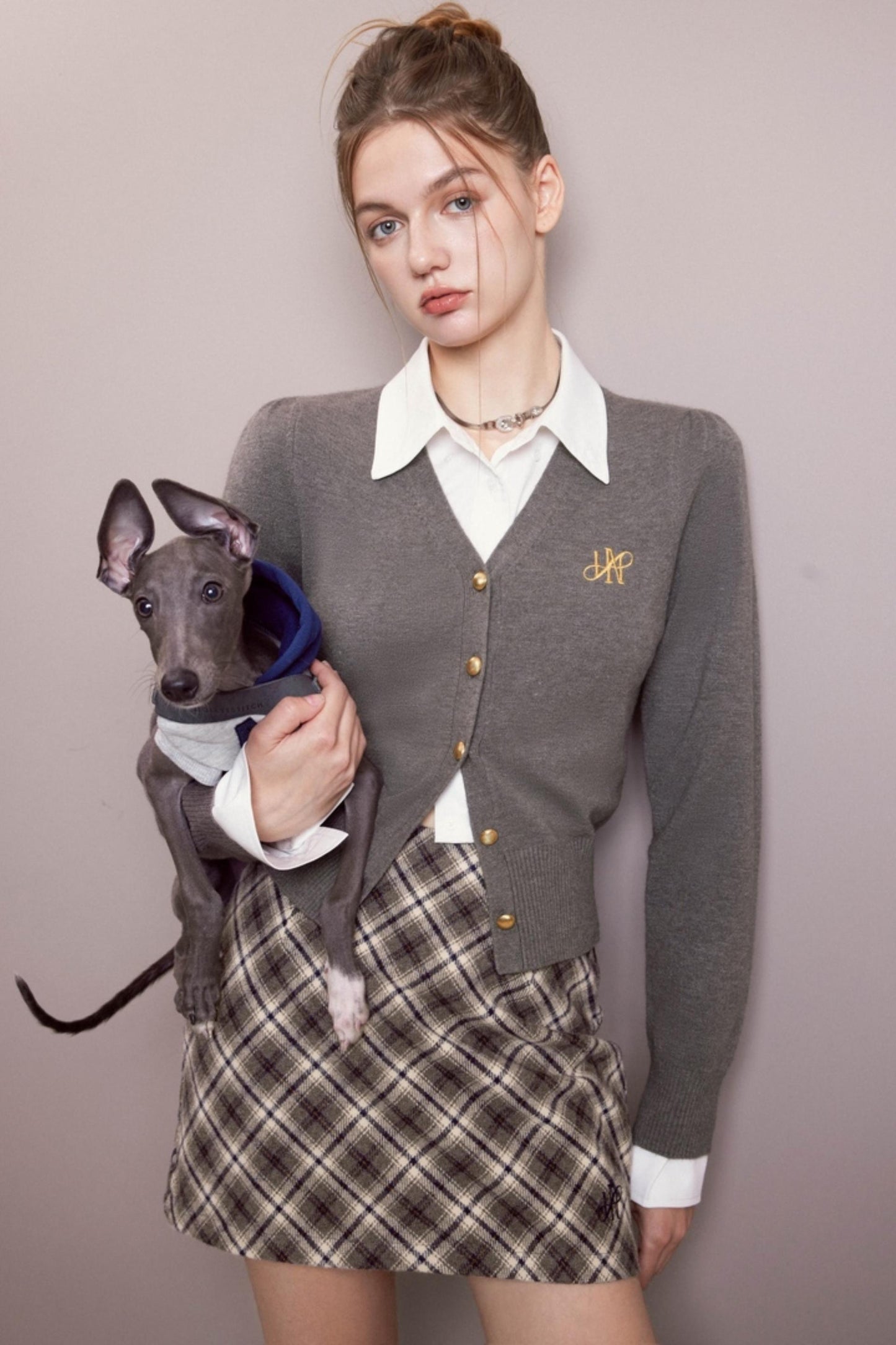 Plaid Tweed Mini Skirt