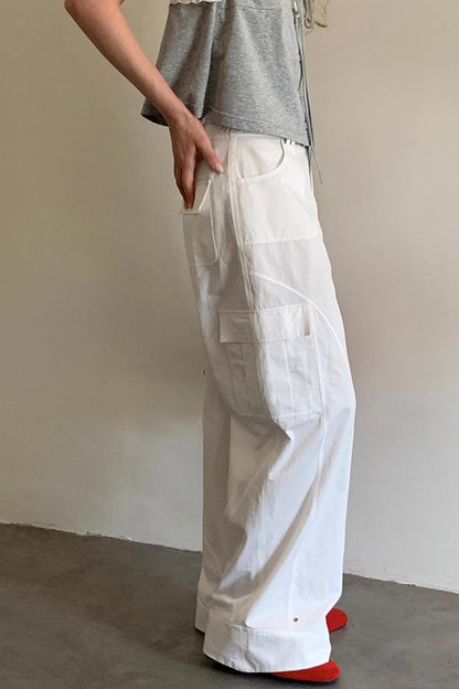 White Cargo Slacks