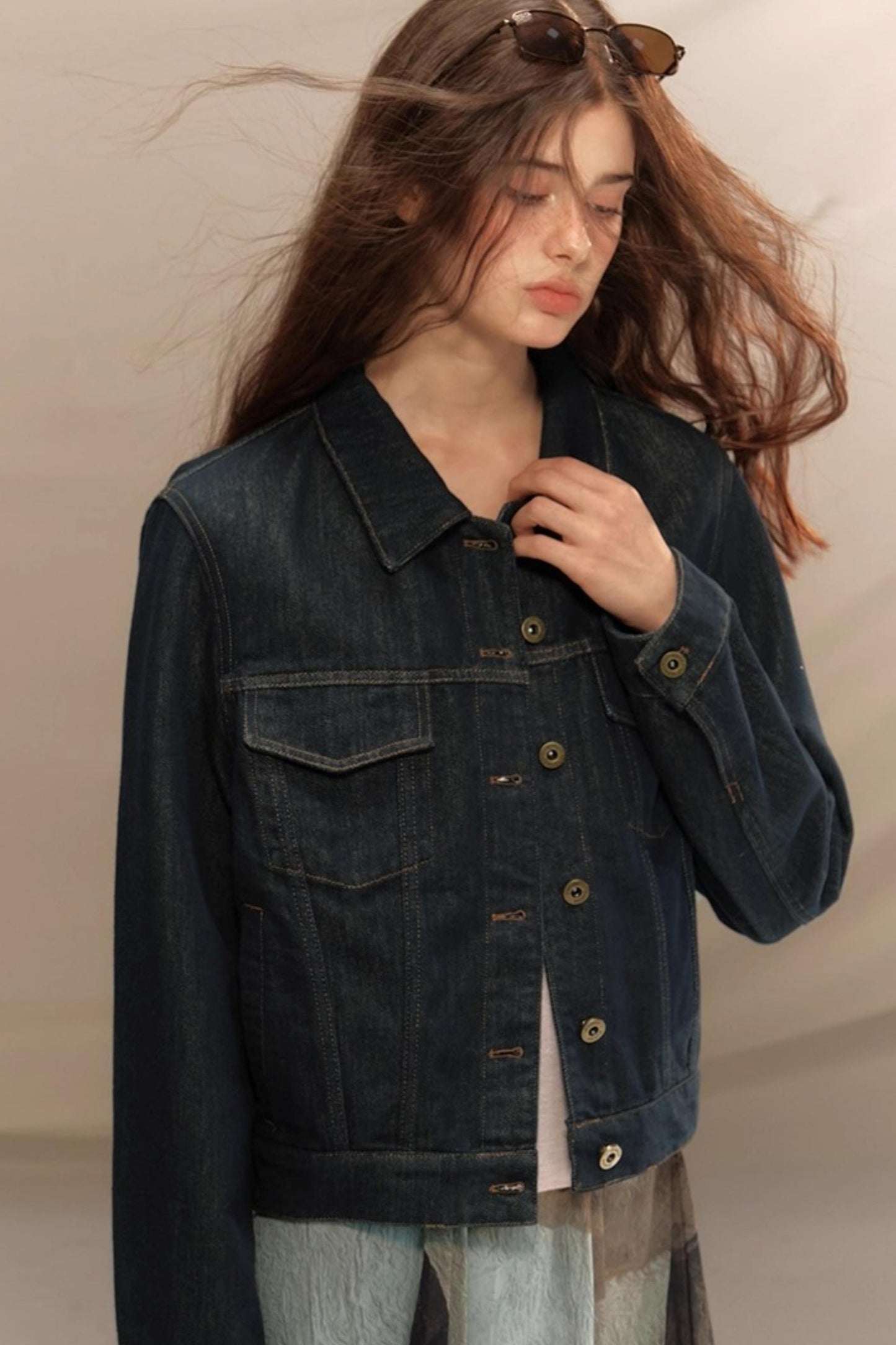 Raw Washed Amber Denim Jacket