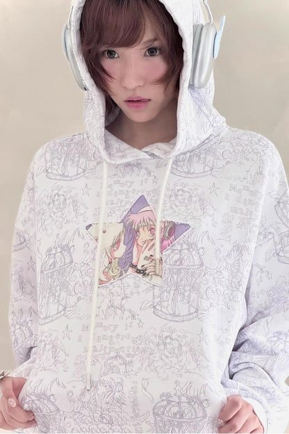 Millennium White Hooded Sweatshirt