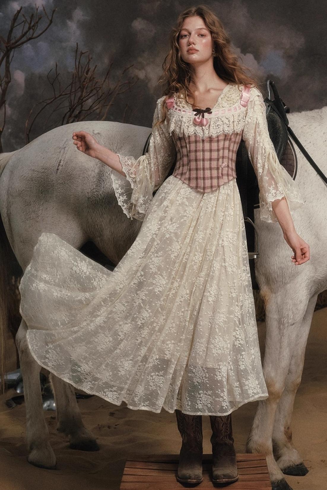 Sweet Plaid Corset Top Set-Up