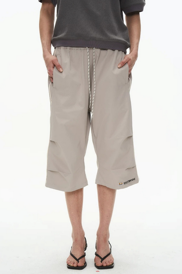 Retro Pleated Cargo Shorts