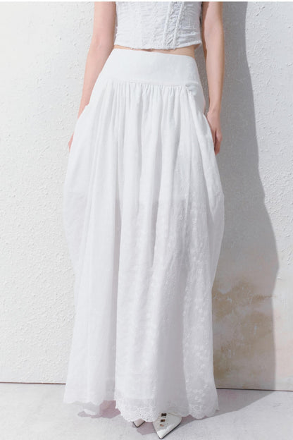 Dreamy White Lei Pod Skirt