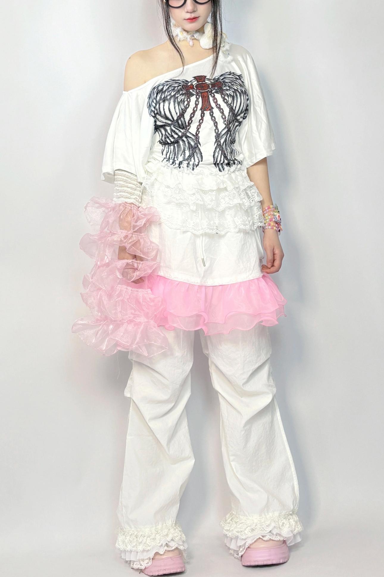 Cute Lace Wide-leg Pants